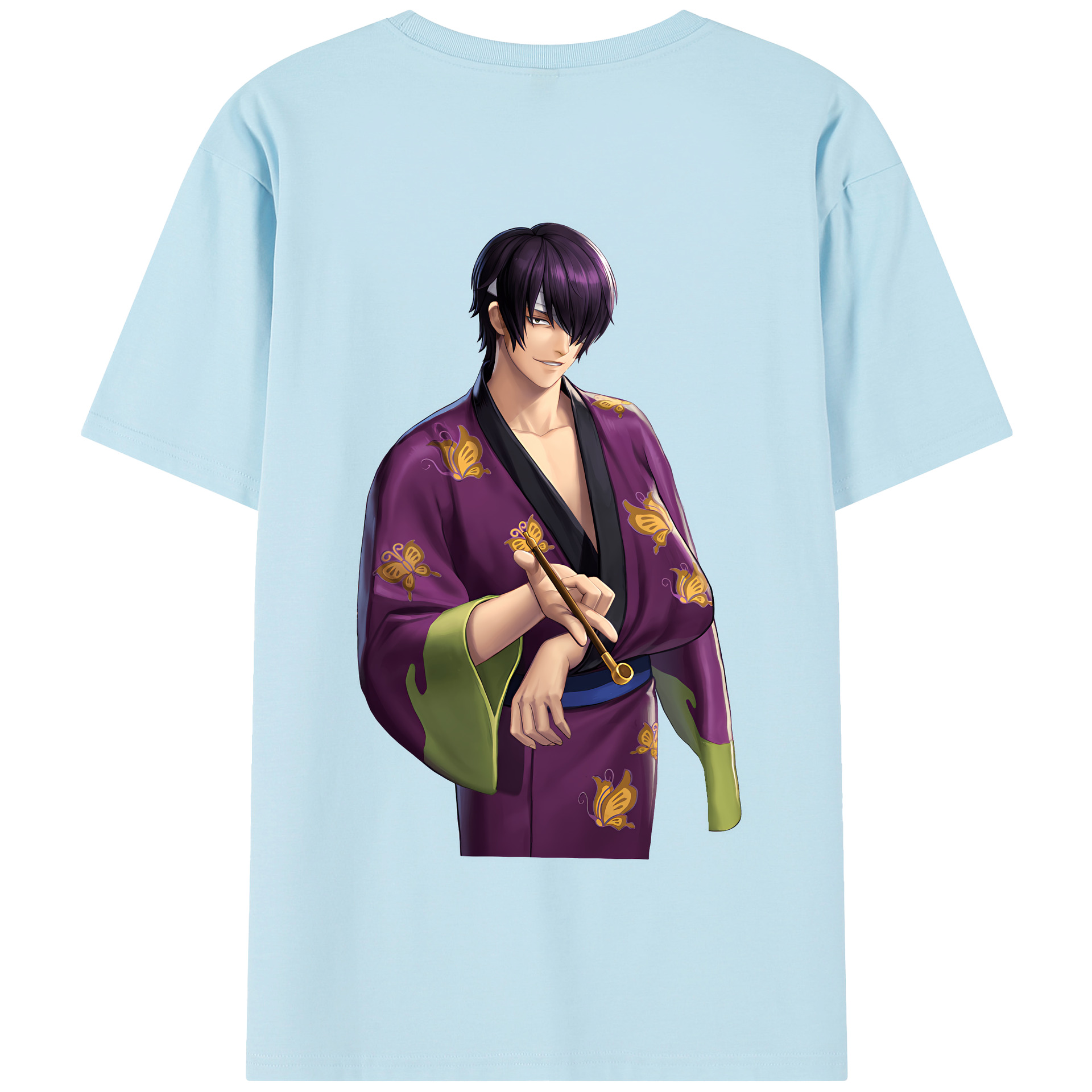 （画像用） ぎんたま 坂田銀時（さかたぎんとき） 神楽 志村新八（しむら しんぱち） GINTAMA Sakata Gintoki Kagura Shimura Shinpachi 綿100％半袖Tシャツ（背面プリント）